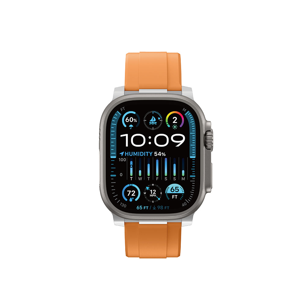 Amazingthing Titan Chrono Apple Watch 42/44/45/46/49mm Silikon Kordon Amazingthing Titan Chrono Apple Watch 42/44/45/46/49mm Silikon Kordon